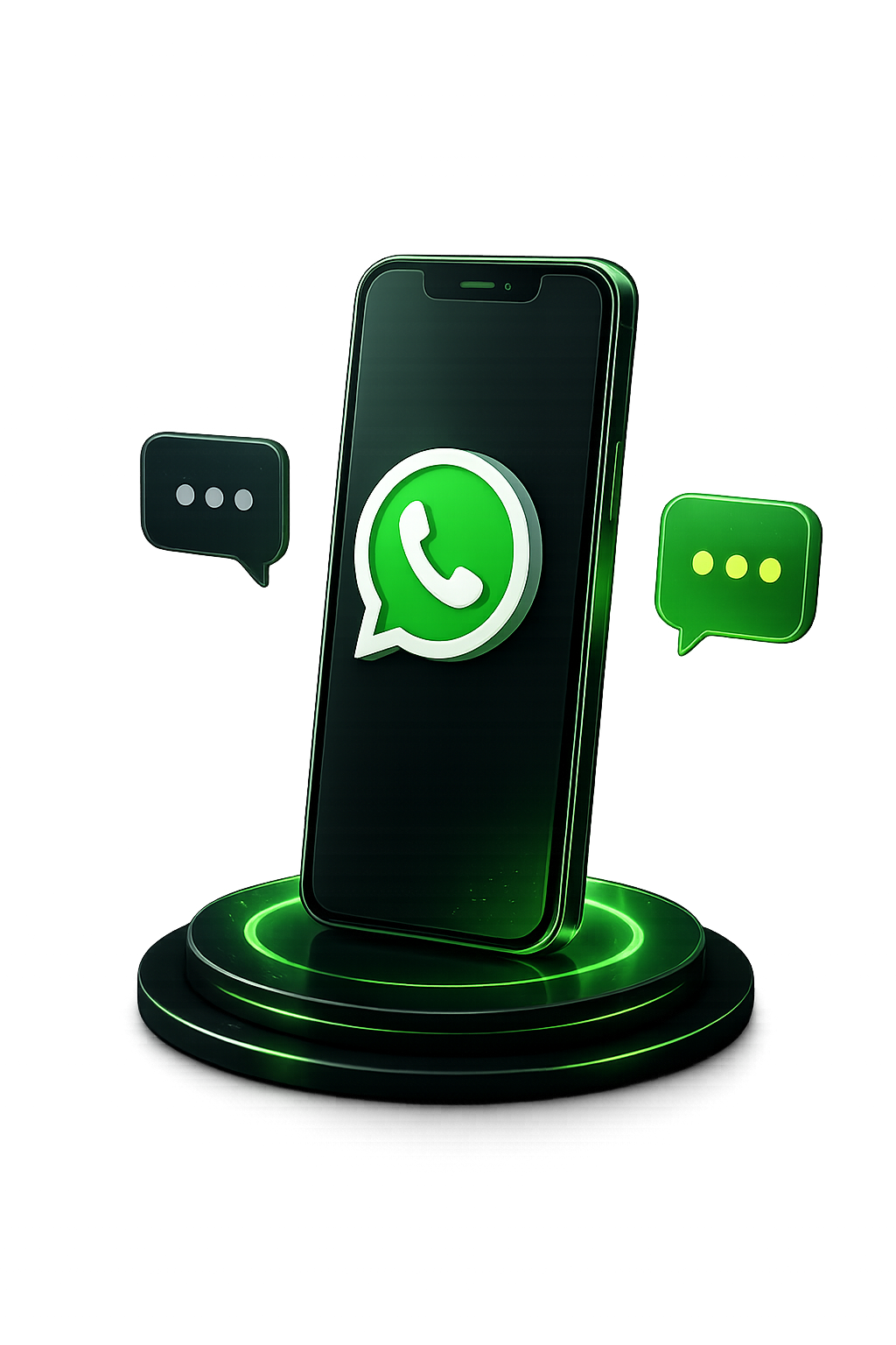 Phone with WhatsApp ready to chat
