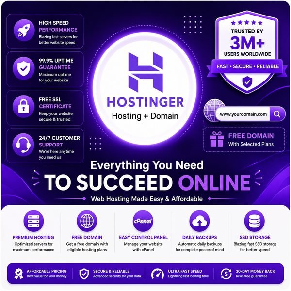 Hostinger Hosting + Domain